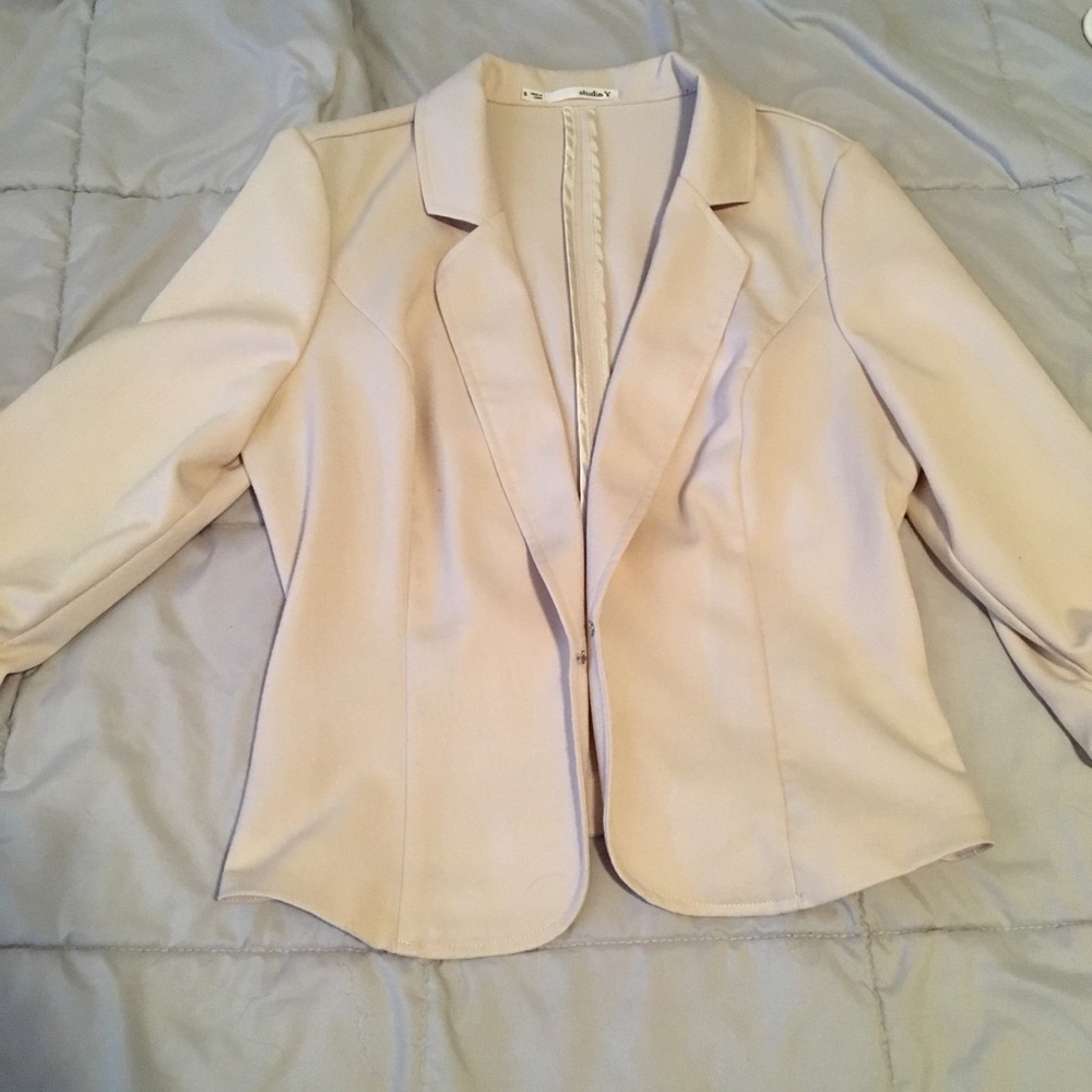 Blush pageant blazer